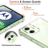 Husa de protectie Techsuit Shockproof Clear Silicone compatibil cu Motorola Moto G55, Transparent