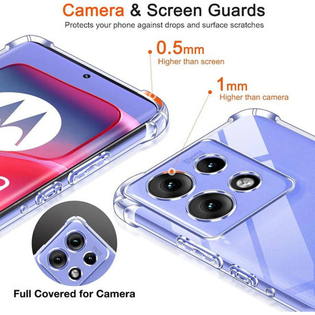 Husa de protectie Techsuit Shockproof Clear Silicone compatibil cu Motorola Edge 50, Transparent