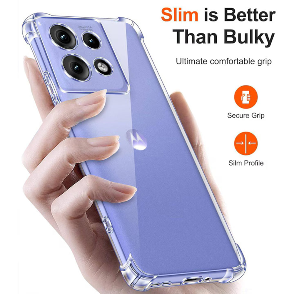 Husa de protectie Techsuit Shockproof Clear Silicone compatibil cu Motorola Edge 50, Transparent