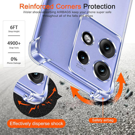 Husa de protectie Techsuit Shockproof Clear Silicone compatibil cu Motorola Edge 50, Transparent