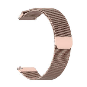Curea smartwatch Techsuit Watchband 18mm (W009) compatibil cu Huawei Watch GT 4 (41mm)/W1/Honor Watch S1/Garmin Venu 2S/Vivoactive 4S, Roz Auriu