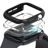 Accesoriu smartwatch Ringke Slim (set de 2) compatibil cu Apple Watch 10 42mm / Watch 11 42mm, Transparent / Matte Black