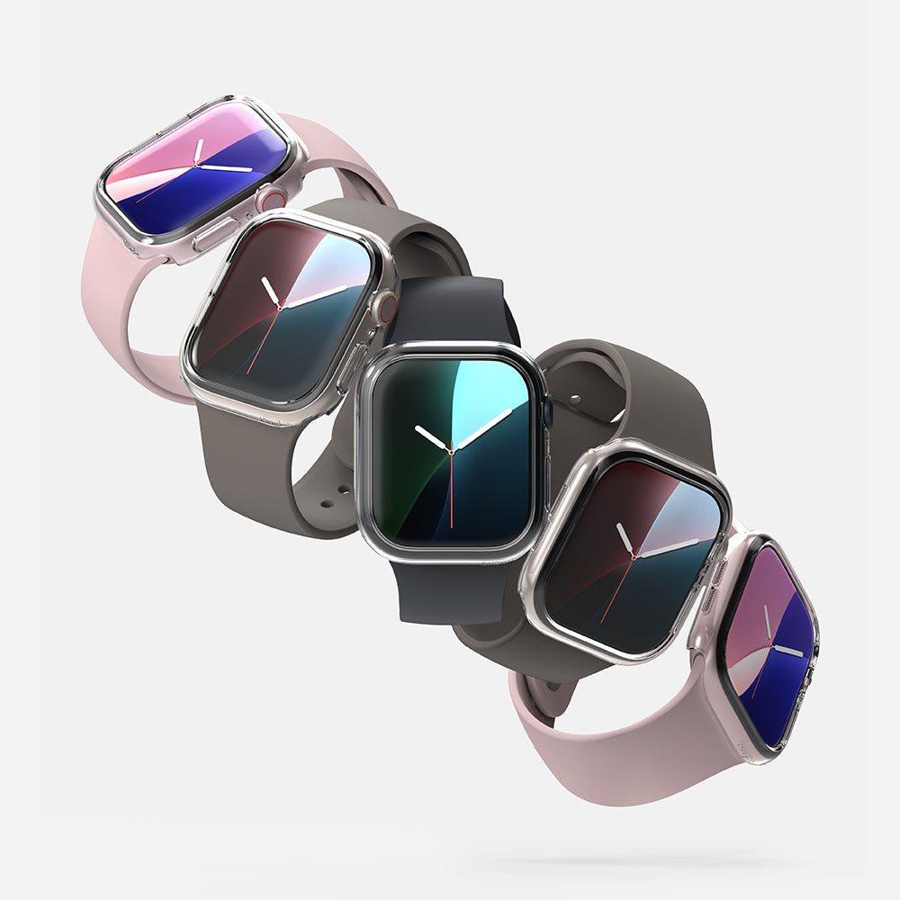 Accesoriu smartwatch Ringke Slim (set de 2) compatibil cu Apple Watch 10 42mm / Watch 11 42mm, Transparent / Matte Black