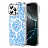 Husa de protectie Techsuit Sparkly Glitter MagSafe compatibil cu iPhone 16 Pro, Albastru