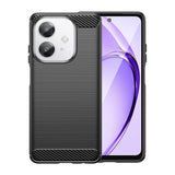 Husa de protectie Techsuit Carbon Silicone compatibil cu Oppo A40 4G / A60 5G, Negru