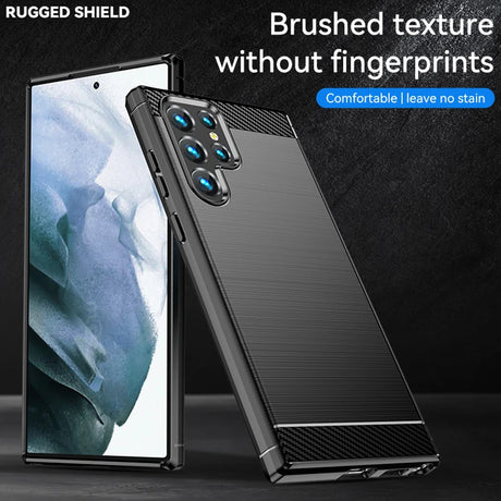 Husa de protectie Techsuit Carbon Silicone compatibil cu Oppo A40 4G / A60 5G, Negru