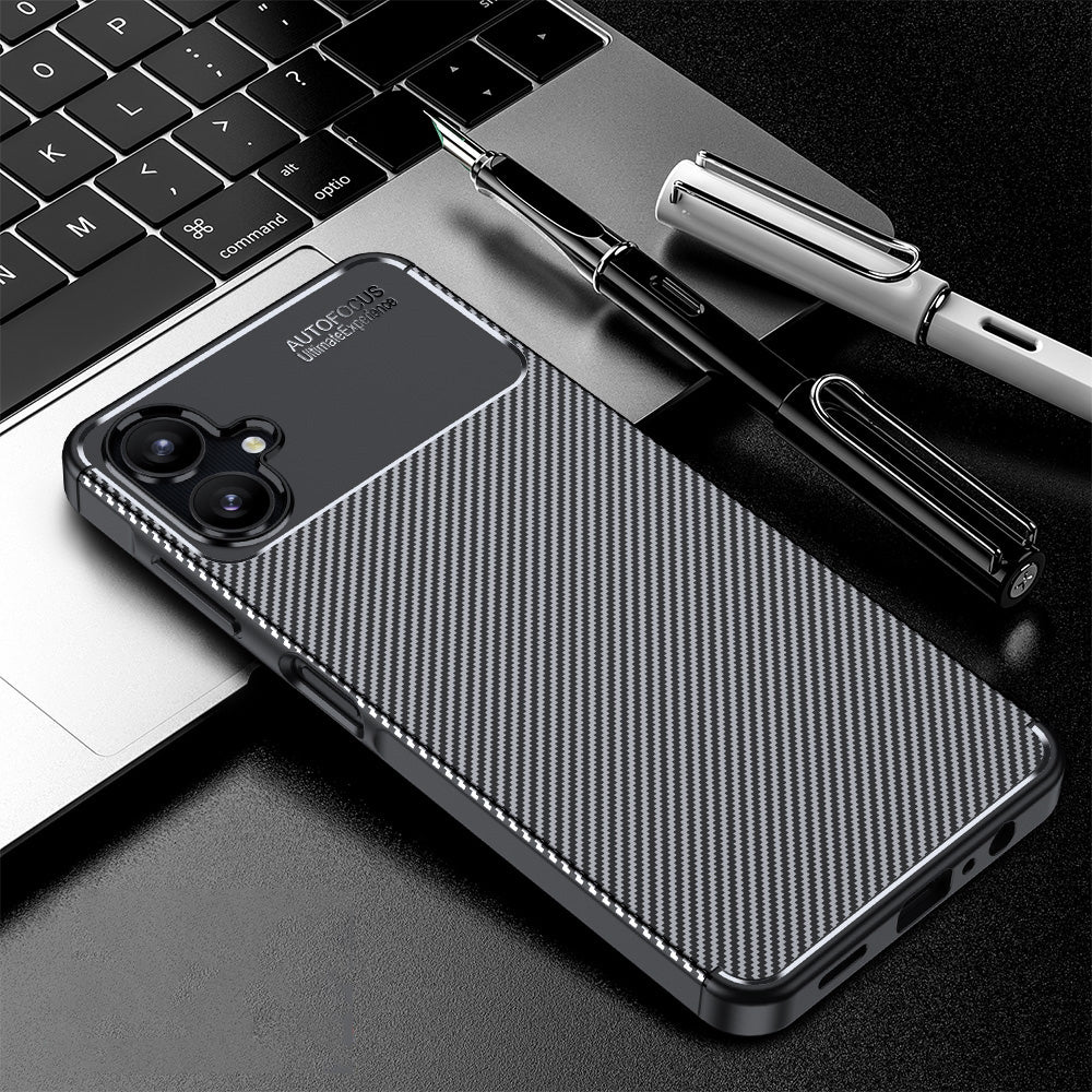 Husa de protectie Techsuit CarbonFiber compatibil cu Samsung Galaxy A06, Negru