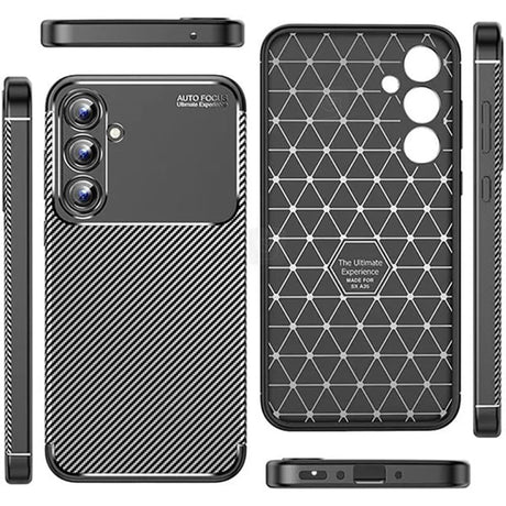 Techsuit CarbonFiber fekete tok Samsung Galaxy A16 4G és A16 5G készülékekhez