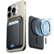 Suport ESR Premium Wallet Boost MagSafe (2K63801), Smart 4 Cards Storage, Made from Artificial Leather, Negru Profund