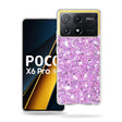 Husa de protectie Techsuit Sparkly Glitter compatibil cu Xiaomi Poco X6 Pro, Magenta