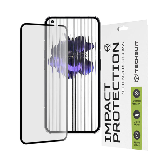 Folie de protectie Techsuit 111D Full Cover / Full Glue Glass compatibil cu Nothing Phone (1), Negru