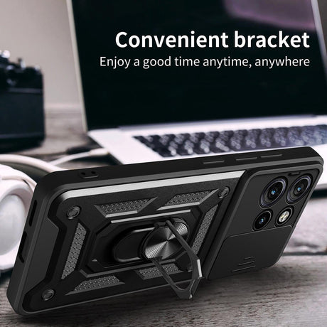 Husa de protectie Techsuit CamShield Series compatibil cu Motorola Edge 50, Negru