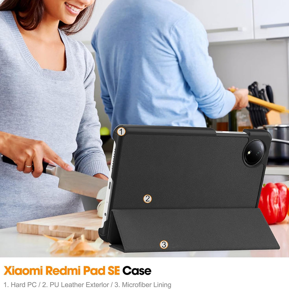 Husa de protectie tableta Techsuit FoldPro compatibil cu Xiaomi Redmi Pad SE 4G 8.7", Negru