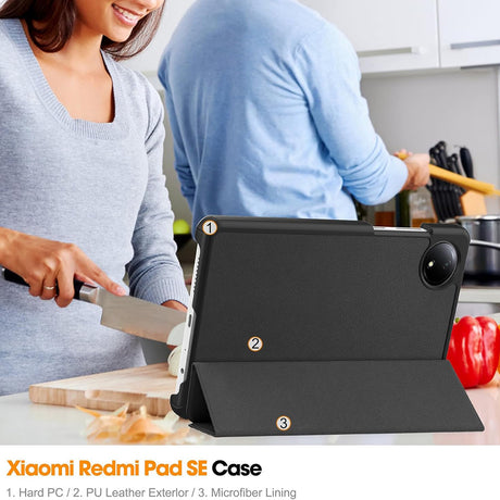 Husa de protectie tableta Techsuit FoldPro compatibil cu Xiaomi Redmi Pad SE 4G 8.7", Negru