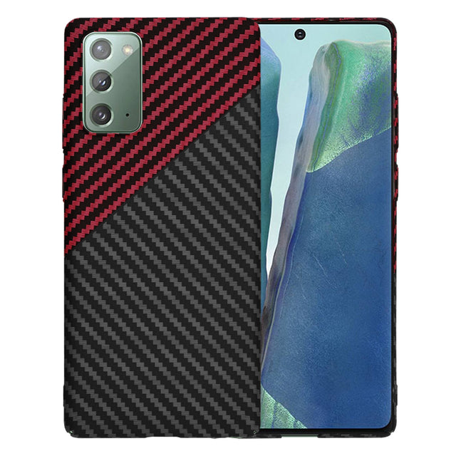Husa de protectie Techsuit Carbonite FiberShell compatibil cu Samsung Galaxy Note 20 4G / Note 20 5G, Rosu Vortex