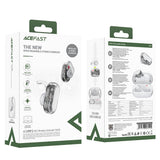 Casti Acefast Acefit Neo (FA003), USB-C, IPX4, Bluetooth 5.3, Call Noise Reduction, Bass Effect, 550mAh, Alb
