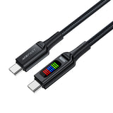 Cablu Acefast (C7-03), Type-C to Type-C, 100W Fast Charging, 5A, LED Display, 1.2m, Negru