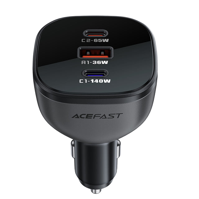Incarcator Acefast Car (B14), 2x USB-C, USB, 165W, Fast Charging, Intelligent Temperature Control, Negru