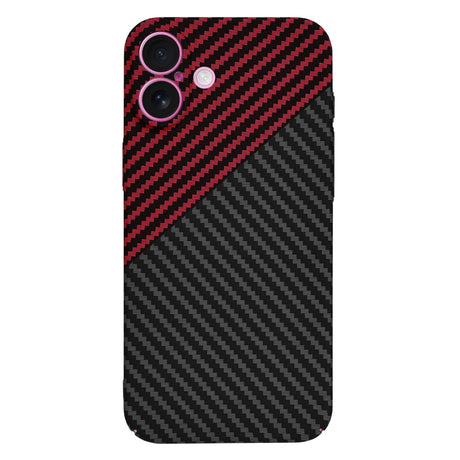 Husa de protectie Techsuit Carbonite FiberShell compatibil cu iPhone 16 Plus, Rosu Vortex