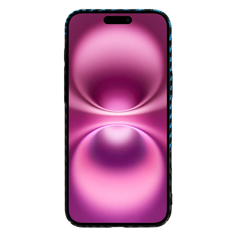 Husa de protectie Techsuit Carbonite FiberShell compatibil cu iPhone 16 Plus, Albastru Pulse