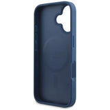 Husa de protectie Guess Hardcase 4G Printed Stripes MagSafe (GUHMP16SP4RPSB) compatibil cu iPhone 16, Albastru