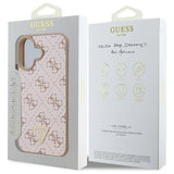 Husa de protectie Guess Hardcase 4G Triangle Metal Logo (GUHCP16SPG4GPH) compatibil cu iPhone 16, Alb