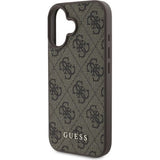 Husa de protectie Guess Hardcase 4G compatibil cu iPhone 16, Maro