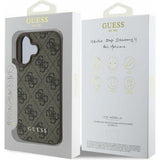Husa de protectie Guess Hardcase 4G compatibil cu iPhone 16, Maro