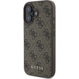 Husa de protectie Guess Hardcase 4G compatibil cu iPhone 16, Maro