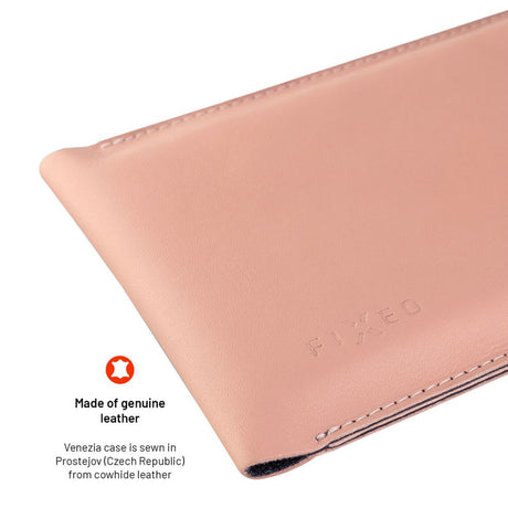 Husa de protectie Fixed Universal Shoulder Bag Venezia Leather (FIXVEN-PPI) compatibil cu for Mobile Phones 7", Roz