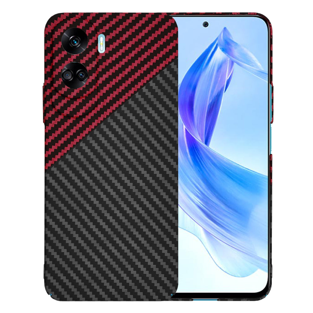 Husa de protectie Techsuit Carbonite FiberShell compatibil cu Honor 90 Lite, Rosu Vortex