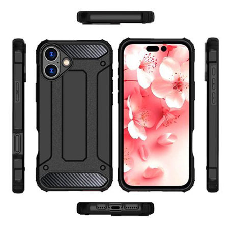 Husa de protectie Techsuit Hybrid Armor compatibil cu iPhone 16 Pro, Negru