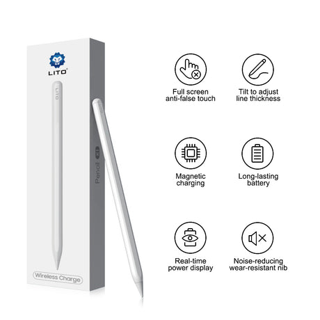 Stylus Lito Stylus Pen (K1), Wireless Charging, Palm Rejection, 90mAh, for iPad, Alb