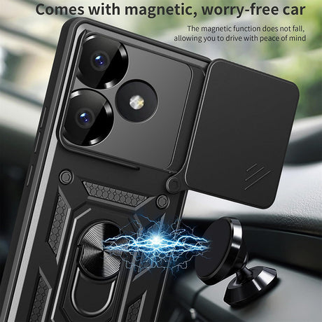 Husa de protectie Techsuit CamShield Series compatibil cu Xiaomi Poco F6, Negru
