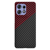 Husa de protectie Techsuit Carbonite FiberShell compatibil cu Motorola Edge 50 Pro, Rosu Vortex