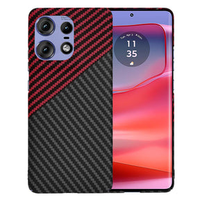 Husa de protectie Techsuit Carbonite FiberShell compatibil cu Motorola Edge 50 Pro, Rosu Vortex