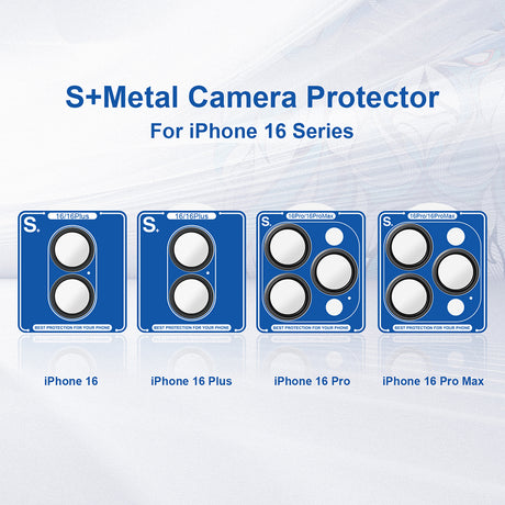 Folie de protectie Lito S+ Camera Glass compatibil cu iPhone 16 / iPhone 16 Plus, Negru