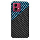Husa de protectie Techsuit Carbonite FiberShell compatibil cu Motorola Moto G84, Albastru Pulse