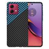 Husa de protectie Techsuit Carbonite FiberShell compatibil cu Motorola Moto G84, Albastru Pulse