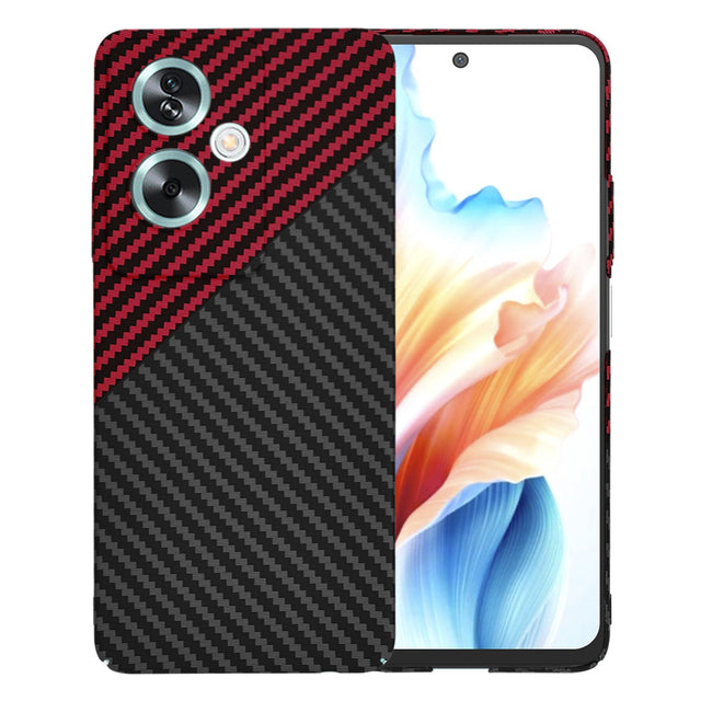 Husa de protectie Techsuit Carbonite FiberShell compatibil cu Oppo A79 5G / OnePlus Nord N30 SE, Rosu Vortex