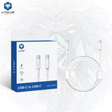 Cablu Lito Data Cable, Type-C to Type-C Quick Charging PD18W, 2m, Alb