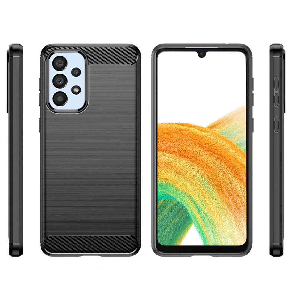 Husa de protectie Techsuit Carbon Silicone compatibil cu Samsung Galaxy A33 5G, Negru