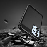 Husa de protectie Techsuit Carbon Silicone compatibil cu Samsung Galaxy A33 5G, Negru