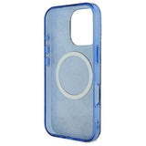 Husa de protectie Guess IML Peony On 4G Background MagSafe (GUHMP16LH4PYEEB) compatibil cu iPhone 16 Pro, Albastru