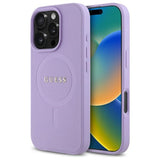 Husa de protectie Guess Saffiano MagSafe (GUHMP16XPSAHMCU) compatibil cu iPhone 16 Pro Max, Mov