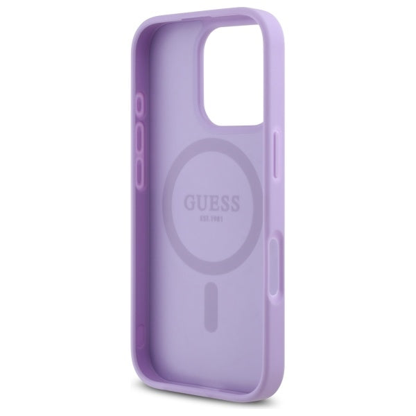 Husa de protectie Guess Saffiano MagSafe (GUHMP16XPSAHMCU) compatibil cu iPhone 16 Pro Max, Mov
