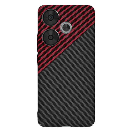 Husa de protectie Techsuit Carbonite FiberShell compatibil cu Xiaomi Poco F6, Rosu Vortex