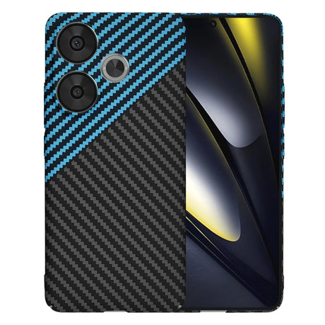 Husa de protectie Techsuit Carbonite FiberShell compatibil cu Xiaomi Poco F6, Albastru Pulse