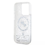 Husa de protectie Karl Lagerfeld Liquid Glitter MagSafe (KLHMP15LLGKCSGH) compatibil cu iPhone 15 Pro, Transparent Karl&Choupette Head