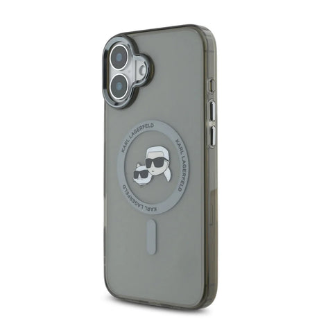 Husa de protectie Karl Lagerfeld IML MagSafe (KLHMP16MHLSKCK) compatibil cu iPhone 16 Plus, Metal Karl&Choupette Head